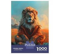Puzzle Per Adulti Da 1000 Pezzi Zen Lion Meditation Puzzle Giochi Rilassanti Sfida Difficile Regali Unici Per Compleanno E Natale 38x26cm/1000pcs