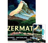 Puzzle per adulti da 1000 pezzi Zermatt Flawless Edge, divertente gioco di concentrazione mentale, gioco tranquillo, decorazione natalizia, regalo (38x26cm)