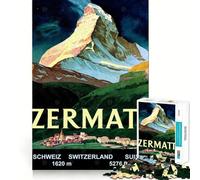 Puzzle per adulti da 1000 pezzi Zermatt Premium Cut, divertente, logico, gioco facile, decorazione natalizia da parete (50x75cm)