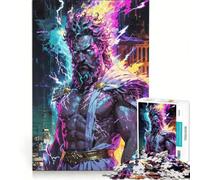 Puzzle per adulti da 1000 pezzi Zeus︰ Neon Pantheon giocattolo educativo difficile lista dei desideri con Babbo Natale 38x52cm