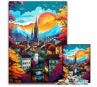 Puzzle per adulti da 1000 pezzi Zurigo_Città_Vecchia puzzle per adulti per la decorazione della casa Natale e Capodanno per adolescenti 1000 pezzi (75x50cm)