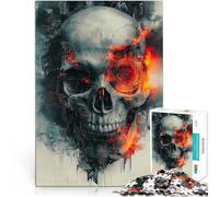 Puzzle per adulti da 2000 pezzi Arte astratta del teschio Fatto di cartone per età 14+ Gioco di puzzle Offerti come regali per tutta la famiglia misurare：70x100cm