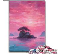 Puzzle per adulti da 2000 pezzi, bellissimo cielo rosa dipinto a olio, gioco stimolante e gioco per famiglie, ideale come regalo per tutta la famiglia, 70x100cm