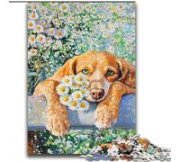 Puzzle per adulti da 2000 pezzi Daisy e cucciolo Difficili da completare ma divertenti e umoristici, con poster abbinato e foglio di quiz 70x100cm