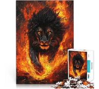 Puzzle per adulti da 2000 pezzi Fiamme Emergenti del Leone Nero Fatto di cartone per età 14+ Gioco impegnativo e gioco per famiglie ottimo regalo di Natale misurare:70x100cm