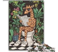 Puzzle per adulti da 2000 pezzi Giraffa nel water Gioco stimolante e gioco per famiglie con pezzi completamente interconnessi di forma casuale, 70x100cm