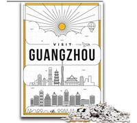 Puzzle per adulti da 2000 pezzi, Guangzhou, Cina, giocattoli, giochi educativi, antistress, migliora l'amore tra coppie, 70x100cm