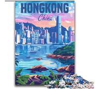 Puzzle per adulti da 2000 pezzi, Hong Kong, Cina, adatto per bambini dai 14 anni in su, giochi educativi per la casa, giocattoli fai da te, opere d'arte, regalo, 70x100cm