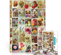 Puzzle per adulti da 2000 pezzi illustrazione botanica Fatto di cartone da 14 anni in su Decorazione d'arte per la casa Collezione degli artisti, Belle arti misurare:70x100cm