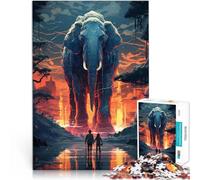 Puzzle per adulti da 2000 pezzi Incontra un elefante Fatto di carta，Adatto a partire dai 14 anni Gioco intellettuale offerte come regali per tutta la famiglia。misurare：70x100cm