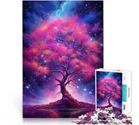 Puzzle per adulti da 2000 pezzi Luce stellare dei fiori di ciliegio Fatto di carta，per età 14+ Allena il tuo cervello e le tue mani Regalo di opere d'arte。misurare：70x100cm/27.5x39.3pollice
