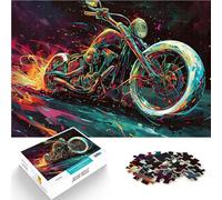 Puzzle per adulti da 2000 pezzi Motocicletta Chopper surreale Fatto di carta,per e da 14 anni in su Giocattoli antistress Donazione di opere d'arte。misurare:70x100cm/27.5x39.3pollice