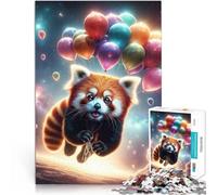 Puzzle per adulti da 2000 pezzi Red Panda Space Ride ，Adatto a partire dai 14 anni Giocattoli educativi per l'apprendimento Giochi per famiglie Decorazioni e regali unici per la casa。