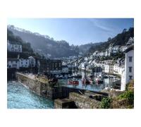 Puzzle per adulti da 4000 pezzi - Polperro Harbour, Cornovaglia, Regno Unito (barca a motore e paesaggio fluviale) | Gioco di sfida per famiglie