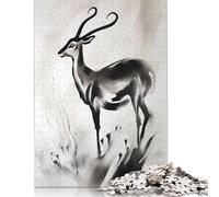 Puzzle per adulti da 500 pezzi con illustrazione di una gazzella. Gioco impegnativo per adulti da 500 pezzi (52x38 cm).