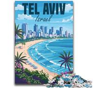 Puzzle per adulti da viaggio a Tel Aviv, Israele, 2000 pezzi, aiuta il cervello a esercitare i giocattoli avvincenti per coltivare la pazienza, gioco di sfida unico, 2000 pezzi (70x100cm)