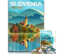 Puzzle per adulti del lago di Bled, Slovenia, 1000 pezzi, gioco educativo, sfida giocattolo, ideale come regalo per tutta la famiglia, 50x75cm