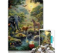 Puzzle per adulti del mondo animale 1000 pezzi per adolescenti gioco stimolante e interazione tra genitori e figli in famiglia (26x38cm)
