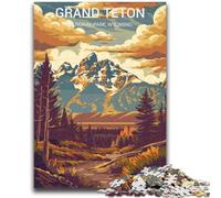 Puzzle per adulti del Parco nazionale del Grand Teton, 1000 pezzi, aiuta il cervello a esercitare i giocattoli avvincenti per coltivare la pazienza, gioco di sfida unico, 1000 pezzi (50x75cm)