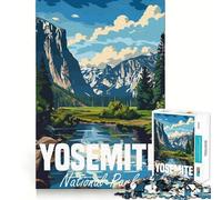 Puzzle per adulti del Parco Nazionale di Yosemite,1000 pezzi,gioco cognitivo a incastro preciso,senza spazi vuoti,attività rilassante per la pausa mentale (38x52cm)