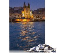 Puzzle per adulti della città di San Giuliano a Malta, decorazioni per la casa uniche, regali per adulti e adolescenti, 1500 pezzi (85x57 cm)