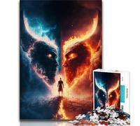 Puzzle per adulti "Demoni dell'Inferno" da 1000 pezzi puzzle per adulti e adolescenti interessante riduzione dello stress interazione genitore-figlio (26x38cm)