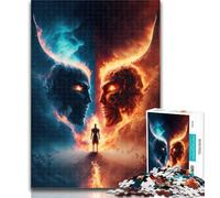 Puzzle per adulti Demoni dell'Inferno Puzzle da 1000 pezzi per adulti e ragazzi, con pezzi completamente interconnessi di forma casuale per bambini di 14 anni 26x38cm