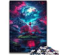 Puzzle per adulti Dengta Under The Blood Moon per età 14+ Difficili da completare ma divertenti e umoristici Ottimi regali e giocattoli 26x38cm