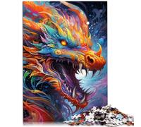Puzzle per adulti di 1.000 pezzi arte psichedelica drago gioco di riflessione anti-stress vacanze in casa passatempo per adolescenti dai 14 anni e oltre 26x38cm