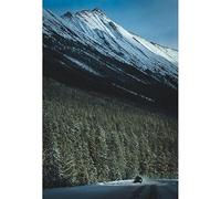 Puzzle per adulti di 100 (45,5 x 35,5 cm) pezzi, cime innevate e sentiero forestale innevato: Viaggio solitario nella natura selvaggia invernale, Puzzle paesaggio naturale