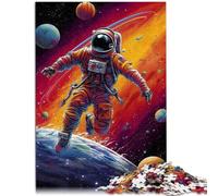 Puzzle per adulti di 1000 pezzi Astronauta Colori incredibili Gioco di puzzle con poster corrispondente e foglio di domande per adolescenti dai 14 anni e oltre 26x38cm