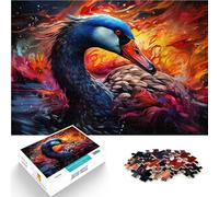 Puzzle per adulti di 1000 pezzi di arte animale cigno per puzzle, ogni pezzo è unico, gioco familiare stimolante e divertente per adolescenti di 14 anni e oltre 26 x 38 cm