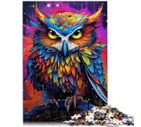 Puzzle per adulti di 1000 pezzi fantasia gufo interessanti per ridurre lo stress decorazione per la casa per adolescenti dai 14 anni e oltre 26 x 38 cm