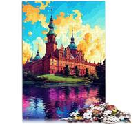 Puzzle per adulti di 1000 pezzi Il castello di Frederiksborg gioco educativo giocattolo di sfida ottimo regalo adatto per adolescenti di 14 anni e oltre 50 x 70 cm