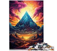 Puzzle per adulti di 1000 pezzi Piramidi del deserto Gioco di riflessione Ogni pezzo è unico - Gioco familiare stimolante e divertente per adolescenti di 14 anni e oltre 26 x 38 cm