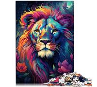 Puzzle per adulti di 1000 pezzi pittura a colori leone gioco di riflessione sfida di intelligenza cerebrale Giocattoli avvincenti per adolescenti dai 14 anni e oltre 50x70cm