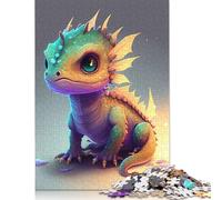 Puzzle per adulti di alta qualità con animali a forma di drago, 100% riciclato, per risolvere problemi, 1000 pezzi (75x50 cm)