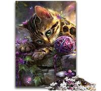 Puzzle per adulti "Diavolo Gattino" 1000 pezzi, difficili da completare ma divertenti e divertenti giochi educativi per compleanni (38x26cm)