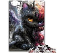 Puzzle per adulti "Diavolo Gattino": difficili da completare ma divertenti e divertenti, decorazioni e regali unici per la casa 26x38cm