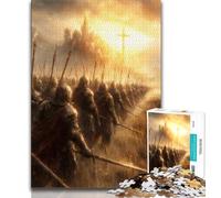 Puzzle per adulti "Dieci cavalieri angelici medievali" da 1000 pezzi, difficile, aiuta il cervello a esercitare i giocattoli avvincenti per coltivare la pazienza, ottimo regalo, 50x75cm