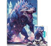 Puzzle per adulti Dinosauro Bestia di ghiaccio blu Puzzle da 1000 pezzi per adolescenti, giochi educativi Decorazione per la casa Offerta come regalo per tutta la famiglia (38x26cm)