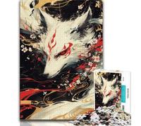 Puzzle per adulti Dio delle volpi Puzzle 1000 pezzi per regali per adulti giocattoli per l'intrattenimento della famiglia ideali come regalo per tutta la famiglia (50x75cm)