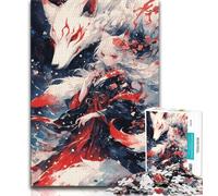 Puzzle per adulti Dio delle volpi Puzzle per adulti 1000 giocattoli educativi per l'apprendimento Giochi per famiglie Regalo di compleanno regali (50x75cm)