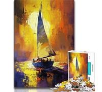Puzzle per adulti dipinti a olio su barche a vela 1000 pezzi per adolescenti giocattoli giochi educativi decorazioni murali antistress (26x38cm)