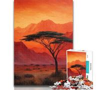 Puzzle per adulti dipinto a olio di un albero di acacia, 1000 pezzi, per adulti e adolescenti, per ammazzare il tempo durante le vacanze e migliorare l'amore tra coppie, 50x75cm