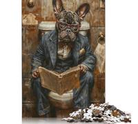 Puzzle per adulti divertenti e carini a forma di cane, 1000 pezzi, in legno riciclato al 100%, per ragazzi e ragazze, 1000 pezzi (75x50 cm)