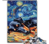 Puzzle per adulti Doberman Night Sky 2000 pezzi, difficile, educativo, antistress, ideale come regalo per tutta la famiglia (70x100cm)