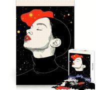 Puzzle per adulti "Donna che guarda le stelle", 1000 pezzi, stimolante per l'analisi, ideale per il relax e il tempo libero, con incastri precisi, perfetto come regalo invernale (38x26cm)