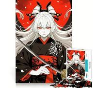 Puzzle per adulti "Donna samurai con spada", 1000 pezzi, gioco per allenare la mente, rilassante, da assemblare, regalo artistico (38x26cm)