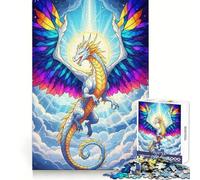 Puzzle per adulti "Drago alato nel cielo", 1000 pezzi, per allenamento mentale, relax, uniforme, regalo festivo (38x26cm)
